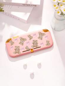 1pc Cute Bowknot & Teddy Bear Pattern Protective Case/Cover, Compatible With Nintendo Switch 2 (2025), Switch NS, Switch OLED, Switch Lite, Ideal Gift For Switch 2/Switch Gamers, Pink/Purple - Multicolor - View 13