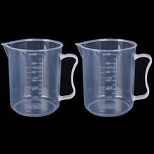 Cốc đong định mức bằng nhựa trong suốt, có các vạch chia 20ml/30ml/50ml/250ml/500ml/1000ml, thích hợp dùng để làm bánh, đong đo, đong chất lỏng, đựng đồ, dụng cụ nhà bếp, làm đồ trang sức. - trắng - Xem 17