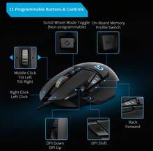Logitech G502 HERO有線滑鼠 HERO LIGHTSYNC神光同步 25K感測器+11編程鍵 5組配重塊自訂 - 查看 7