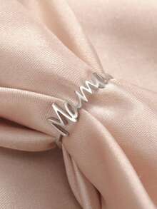 1pc Minimalist Stainless Steel English Letter "Mama" Ring, Fashionable Gift For Mother's Day And New Moms - Simple Series - View 6