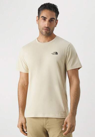  The North Face Mens SS Simple Dome T Shirt Clay Blue Jersey Crew Neck Casual Tee