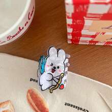 1pc New Cute Rabbit Claw Clip, Cartoon Animal Bear Hair Claw Clip, Ponytail Clip, Creative Hair Claw - Multicolor - View 9
