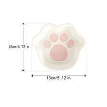 宠物猫爪碗陶瓷猫狗喂食盘防噎慢食防爆猫肠罐头盘 - 200毫升 - 查看 3