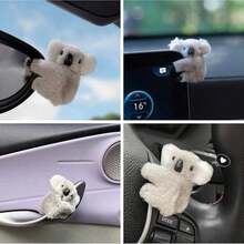 2pcs Cute Gray Koala Car Dashboard Decoration Accessories Interior For Women Men, Kawaii Figurines Statue For Car Dash Board Windows Rearview Mirrors Desk Decor Indoor Home Decorations Koala's Head Can Be Twisted - 灰色的 - 查看 13