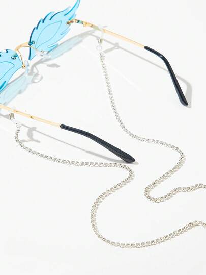 1 pezzo Catena decorativa per occhiali da donna semplice e multicolore con piccoli diamanti, catena decorativa per occhiali alla moda, cinturino antiscivolo personalizzato per occhiali, corda per appendere gli occhiali alla moda, cinturino per occhiali da donna, può essere utilizzato anche come corda per appendere la mascherina