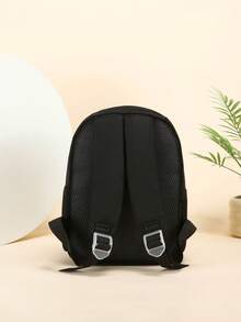 This New Backpack Is Made Of Nylon Material, With A Simple And Casual Design, Featuring A Zipper And Adjustable Shoulder Straps. It Is Very Suitable For Shopping And Travel, And Can Easily Accommodate Daily Necessities. This Backpack Comes In A Variety Of Styles, Suitable For Different Styles And Occasions, With Strong Adaptability In Appearance. - Black - View 4