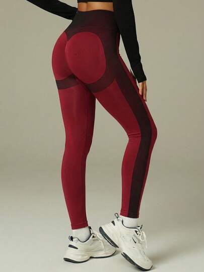 UONNOU 1pc Women's Seamless High Waist Yoga Pants, Butt Lifting Slimming Workout Leggings For Gym, Running, Casual Wear