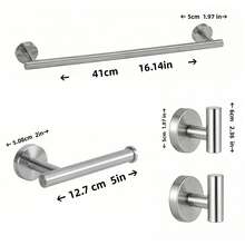 Bộ 4 giá treo khăn bằng thép không gỉ - Nhiều màu - Xem 5