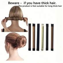 1pc Foldable Hair Bun Maker, Versatile Hair Styling Tool, Suitable For Women And Children, Perfect Bun In 1 Minute - Multicolor - View 5