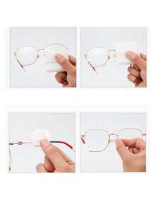 100 khăn ướt dùng một lần để vệ sinh kính mắt, thích hợp để lau kính, điện thoại thông minh, tròng kính, kính cận, kính đọc sách, màn hình điện thoại, ống kính máy ảnh và màn hình ô tô. - Xem 8