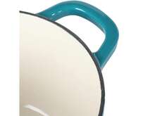 Crock-Pot Artisan 3 Quart Enameled Cast Iron Saucepan With Lid In Teal And Silver - 查看 3