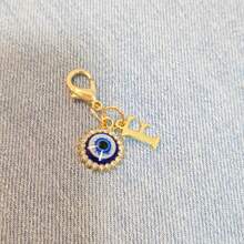1pc A-Z Devil's Eye Metal Accessory, Keychain, Pendant, Gift - Devil's Eye Keychain - Multicolor - View 20