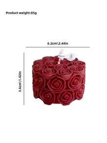 Nến thơm hình hoa hồng 3D - Món quà lãng mạn cho Ngày Valentine và đám cưới, Nến thơm làm từ sáp đậu nành, Trang trí nhà cửa và tiệc tùng. - Nến thơm hình trụ, hình hoa hồng - Xem 11
