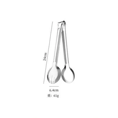 Pinzas para bistec de acero inoxidable, pinzas para barbacoa, pinzas multifuncionales para cocina, horno y servir alimentos y pan, pinzas de servir para restaurantes