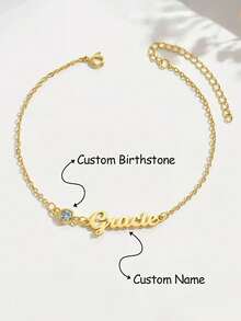 Gelang Nama Batu Kelahiran yang Dipersonalisasi, Gelang untuk Ibu, Gelang dengan Banyak Nama, Perhiasan Hari Ibu, Hadiah Khusus untuk Ibu, Gelang Nama yang Disesuaikan - MultiWarna - View 5