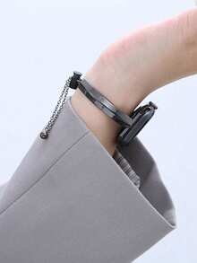 Dây đeo đồng hồ nữ (1 chiếc), tương thích với vòng tay kim loại thời trang, có các kích thước 40mm, 38mm, 41mm, 42mm, 44mm, 45mm, 46mm, 49mm. Tương thích với các dòng máy Series 11 Ultra3 2/1 SE3 11 10 9 8 7 6 5 3 2 1. Tương thích với các phụ kiện khác. - màu đen - Xem 3