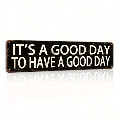 2D Flat - Vintage Metal Sign Plate, 2D Flat Design - 15.7''X3.9'' | Sturdy Wall Decor, Suitable For Home, Farmhouse, Porch, Garage And Outdoor | Ideal Holiday Gift