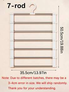 1/2Pcs Multi-Layer Stainless Steel Pants Hanger, Foldable Non-Slip Closet Storage Organizer For Jeans Leggings Casual Trousers, Space-Saving Bedroom Wardrobe Rack, Seasonal Clothes Sorting, Practical Gift For Valentine's Day Mother's Day - View 4