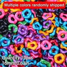 10pcs Acrylic UV Coated Colorful Beads, Hexagon Fidget Toys, Macaron Color Wavy Flower Shape, DIY Jewelry Accessories - Waves - View 14