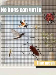 1 Set de Red Mosquitera Magnética Ajustable de Alta Transpirabilidad, Sin Necesidad de Perforar, Instalación Autoadhesiva Fácil, Diseño Anti-Insectos - multicolor - Ver 3