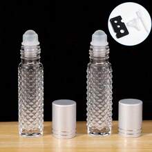 10ml Glass Roller Bottles Set,Leakproof Refillable Non-Slip Travel Size Essential Oil Dispenser,Portable Cosmetic Containers For Perfume Skincare - Multicolor - View 9