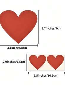 300张心形刮刮贴纸 – 3英寸金银标签，适用于DIY情人节、婚礼请柬、惊喜贺卡和母亲节刮刮卡 - 多色 - 查看 3