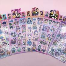 Set de 2/5/10 pegatinas de grupo de chicas de caza de brujas de K-pop, con patrones de múltiples personajes y estilos | Adecuado para scrapbooking, manualidades DIY, collage, artículos de fans, accesorios de dibujos animados (estilos aleatorios) - Rectángulo - Ver 5