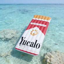 Caixa de Cigarro Inflável Engraçada e Criativa, Acessório Fotográfico de Verão Chamativo, Boia Inflável de Caixa de Cigarro Supersized, Durável para Deitar na Praia, Essencial para Festas, Boia Inflável para Piscina, Essenciais de Praia, Boia de Piscina - Cigarro flutuante - Visão 5