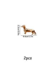 黄铜腊肠犬雕塑，铜质迷你腊肠犬小雕像，3D金属猎犬模型摆件，适用于家居装饰、橱窗展示、摄影道具、生日礼物、毕业礼物 - 多色 - 查看 11