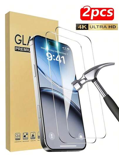 2 piezas Protector de pantalla ultra claro, vidrio templado de alta definición combinado con diseño delgado, mantiene la sensación original del smartphone mientras brinda una protección confiable. La superficie de alta dureza resiste los arañazos diarios, adecuada para la navegación en viajes, el trabajo de oficina en cafeterías y el entretenimiento en el hogar. Las funciones antihuellas y resistentes al agua mantienen la pantalla limpia en diversos escenarios de la vida. Compatible con iPhone 17/17 Pro Max/16 Pro Max/15 Pro Max/14 Pro Max/13 Pro Max/12 Pro Max/17 Pro/16 Pro/15 Pro/14 Pro/17 Air/16/15/14/13/12/11 y otras series.