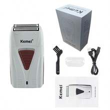 Kemei Máy cạo râu điện không dây KM-3382 dành cho nam - Máy cạo râu sạc USB, máy tỉa tóc chuyên nghiệp 0mm | Máy tỉa tóc và râu chất lượng cao dành cho nam giới - Màu Xám nhạt - Xem 13