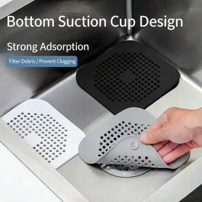 1pc Silicone Hair Catcher And Bathtub/Shower Drain Stopper - Prevents Clogging And Odor