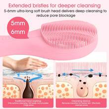 Silicone Face Scrubber Smart Facial Cleansing Device, Silicone Electric Exfoliator Scrubber With Automatic Foaming, Waterproof Face Scrub Brush Clear Pores And Blackheads For Men & Women - Multicolor - View 7