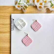 Molde de corte de arcilla polimérica con forma de línea tejida, molde de arcilla polimérica estilo bohemio, molde de diseño elegante, adecuado para hacer aretes de arcilla polimérica y artesanías cerámicas, con detalles muy exquisitos - Blanco - Ver 11