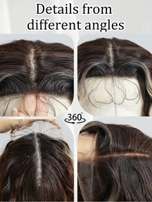 女士挑染/黑色假发 日本纤维合成卷发假发 30英寸蕾丝假发 日本纤维合成纤维耐热长波浪卷发 耐热T字蕾丝假发 13*5*1 预熨烫发际线 超长小号和中号卷发 - 彩色 - 查看 9