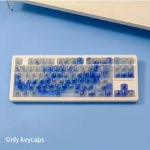 122 teclas con forma de onda, teclas semitraslúcidas de ABS de doble inyección con interruptores Cherry MX, teclado mecánico con diseño ergonómico, duradero, que mejora la comodidad y la estética - Ver 3