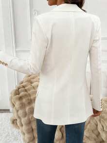 Blazer de mujer con solapa de muesca - Blanco - Ver 3