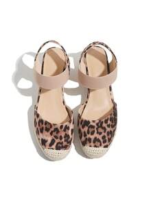 Women's Crossover Espadrille Platform Wedge Sandals - Leopard Print - View 6