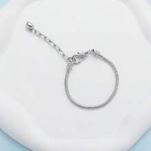 1/5/10/20/30/50条装金/银蛇骨链手链，配心形龙虾扣，适合DIY手链制作，是理想的礼物之选。 - 手鍊 - 查看 10