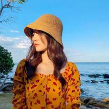 Mũ rơm cổ điển, mũ đi biển chống nắng dành cho nữ, mũ tai bèo đa năng, chống tia UV, phong cách nghỉ dưỡng xuân/hè, thể hiện không khí nghỉ mát thư thái. Thích hợp cho du lịch, nghỉ mát biển, chụp ảnh thời trang trong mọi mùa, có thể phối với váy, áo sơ mi, quần jeans, v.v. Mũ chống nắng thời trang. - Mô hình cơ bản - Xem 5