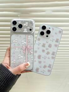 Ốp lưng điện thoại hình chú chó nhỏ dễ thương + ốp bảo vệ ống kính camera, phù hợp với 17 Pro/17 Pro Max, thiết kế nơ hình chú chó hoạt hình Kawaii, mặt lưng mờ chống trầy xước, trang trí điện thoại xinh xắn cho nữ, chất liệu PET mờ, chống trầy xước và chống bám vân tay, bảo vệ hiệu quả mặt lưng và ống kính điện thoại, kéo dài tuổi thọ. Phong cách tươi mới và dễ thương là món quà chu đáo dành cho bạn gái, người yêu hoặc bạn bè thích những vật dụng dễ thương. - Nơ hồng - Xem 3