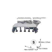 Roman Column Palace Shaped Fish Tank Decor Cave, Gray - C - View 14