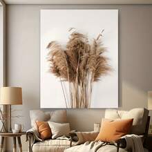 Framed Set de tres s planos 2D con marco de , con plantas vintage, perfectos para el Día de Acción de Gracias y temáticas de playa, en un estilo boho beige, ideal para decorar paredes del hogar - Enmarcado - Ver 5