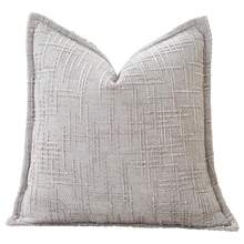 45x45cm Soft Faux Cashmere Pillow Cover, Decorative Solid Color Cushion Cover For Living Room, Bedroom, Sofa, Chair - Light Grey - View 10