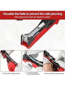 Upgraded Plant Tying Machine Gun To Tie Up Vine Tomatoes And Grapes Quickly Garden Tape Tool For Gardeners Farmers With SK5 Blade Replacement Garden Tapes And Staples - Red - View 5