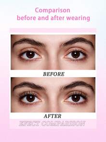 ENCHUW 5 Pairs False Lashes Soft Lashes Thick Eye Lashes False Eyelashes Natural Look Cat Eye Lashes Wispy Fake Eyelashes Fluffy Natural Eye Lashes - Black - View 4