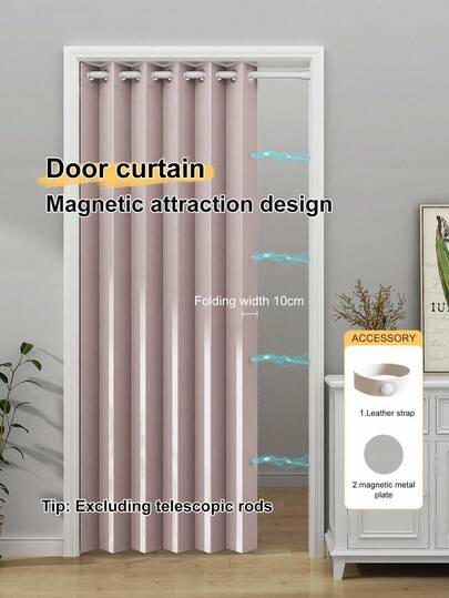 1 tấm rèm ngăn phòng từ tính cản sáng 100% kiểu Nhật, rèm cửa gấp không cần khoan, hiệu suất cản sáng tuyệt vời, rủ mềm mại, chắn gió, che nắng, rèm trong nhà dày dặn phù hợp cho phòng khách, phòng ngủ, nhà bếp, phòng trẻ em, v.v. Có thể tùy chỉnh với rèm cản sáng màu trơn gấp 10cm, rèm có khoen trên cùng để tạo vách ngăn riêng tư.