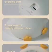 Đèn ngủ hình vịt, đèn ngủ trẻ em hình vịt dễ thương, sạc di động qua USB, hẹn giờ, có thể điều chỉnh độ sáng, đèn LED ngủ làm bằng silicon, quà tặng trang trí cho phòng ngủ, nhà cửa. - trắng - Xem 7