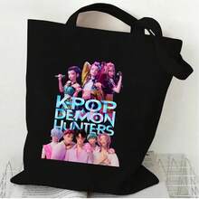 K-POP Witch Hunting Girl Group Korean Style Printed Canvas Tote Bag, 35*40cm, Handbag, Large Capacity - Multicolor - View 13