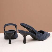 Women's Casual Buckle Strap Closed Toe Backless Sandals - Royal Blue - View 6